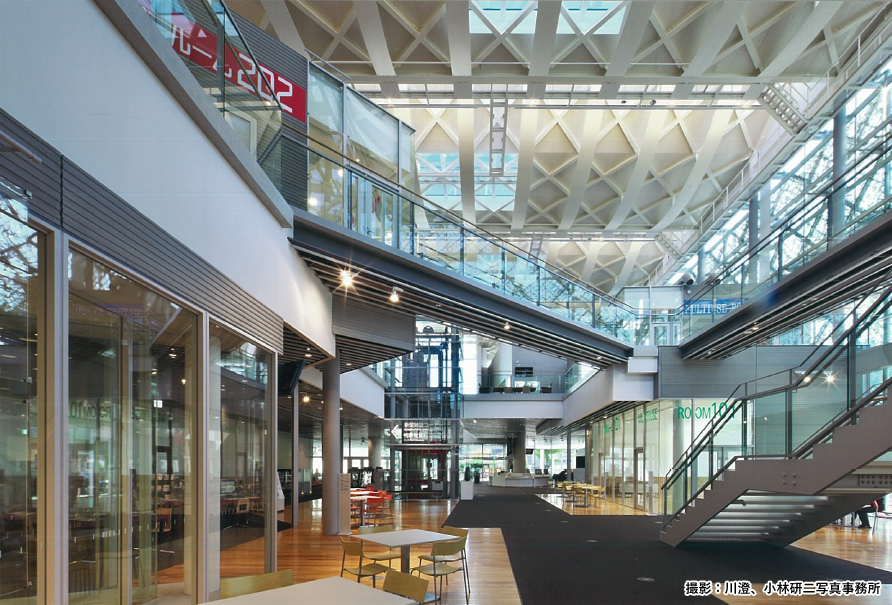 三宅建築設計事務所 山梨県立図書館 山梨県 SRC造 地上3階 地下1階建